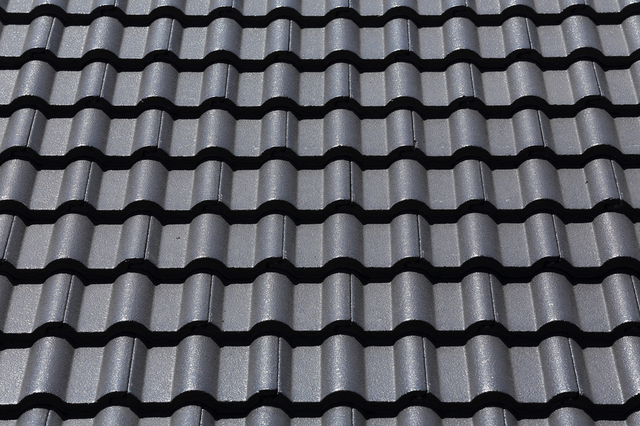 black tiles roof